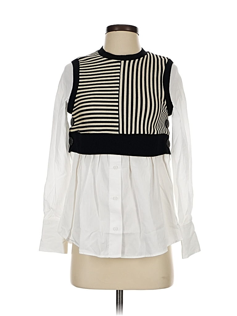 Pre-owned Maeve Sleeveless Blouse In White