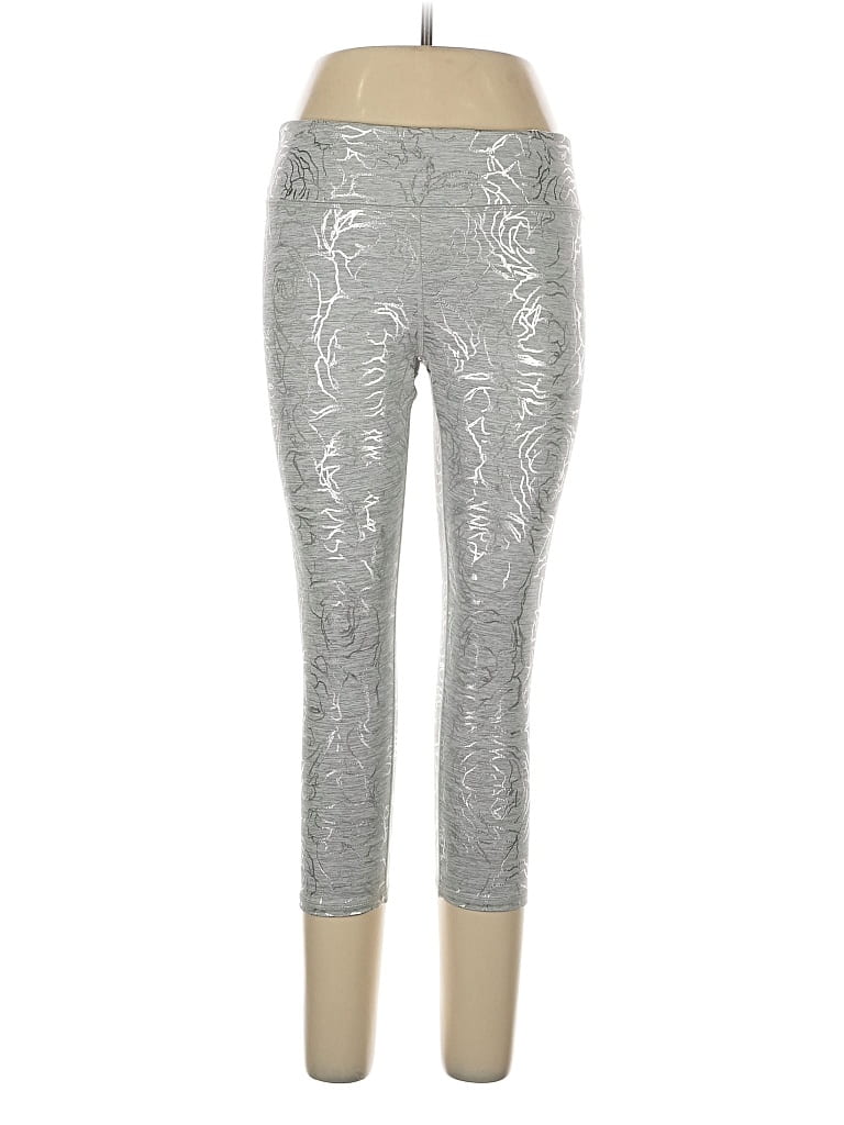 Pre-owned Gaiam Active Pants In Silver