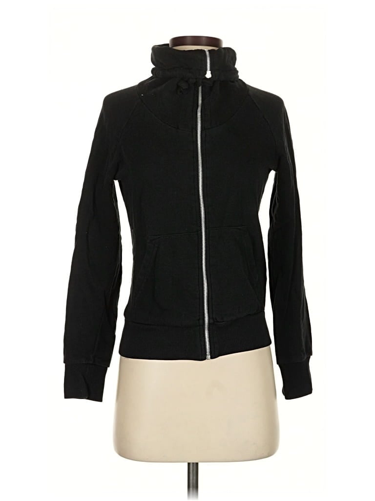 Pre-owned Divided By H&m Zip Up Hoodie In Black