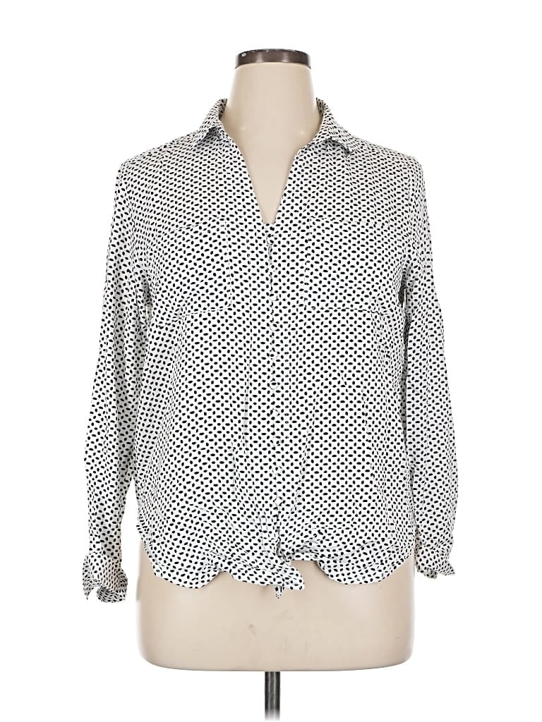 Pre-owned Velvet Heart Long Sleeve Blouse In White