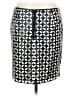 Vince Camuto 100% Polyester Argyle Silver Casual Skirt Size 10 - photo 2