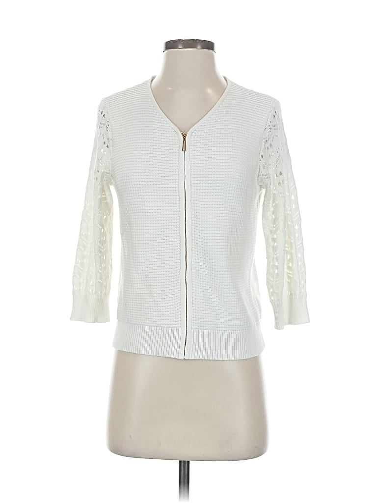 Pre-owned Grace Karin Cardigan Sweater In White
