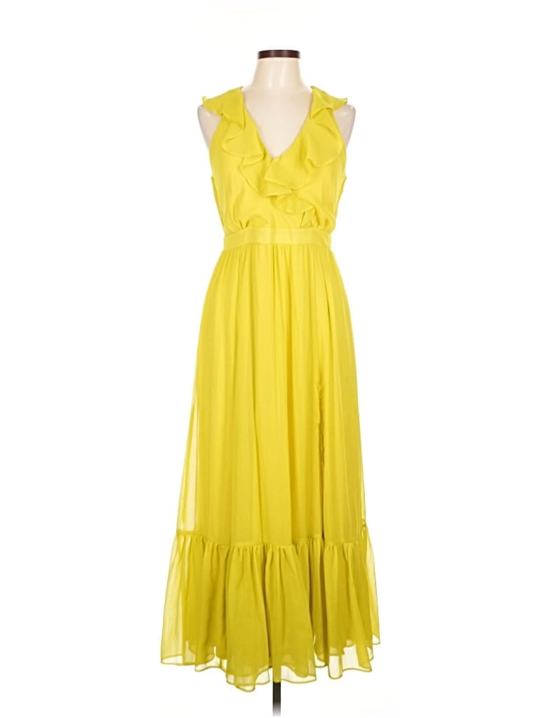 Pre-owned Taylor Cocktail Dress In Yellow