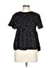 Urban Romantics 100% Polyester Polka Dots Black Short Sleeve Blouse Size L - photo 1