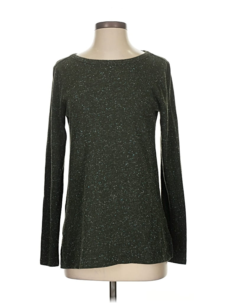 Pre-owned Ann Taylor Loft Long Sleeve T-shirt In Green