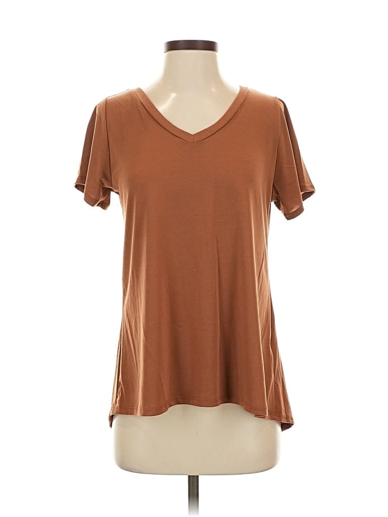 Pre-owned Lularoe Short Sleeve T-shirt In Brown