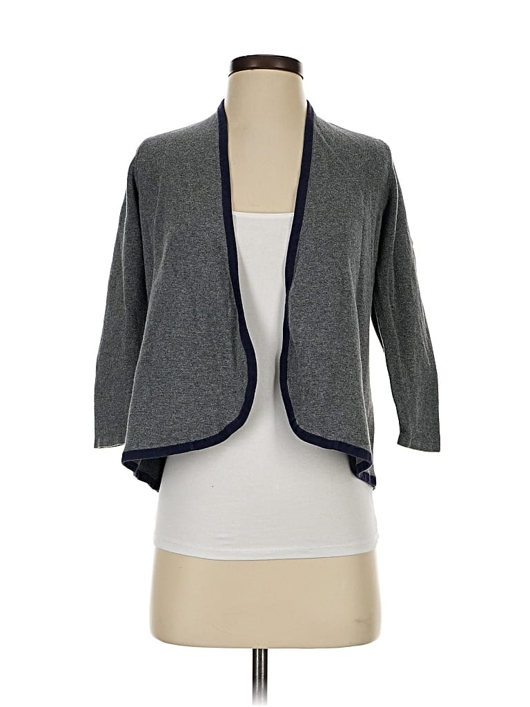 Pre-owned Ann Taylor Loft Cardigan Sweater In Gray