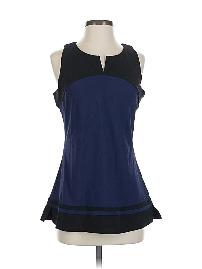Pre-owned Boston Proper Sleeveless Blouse In Blue