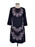 Eliza J 100% Polyester Paisley Blue Casual Dress Size 6 - photo 1