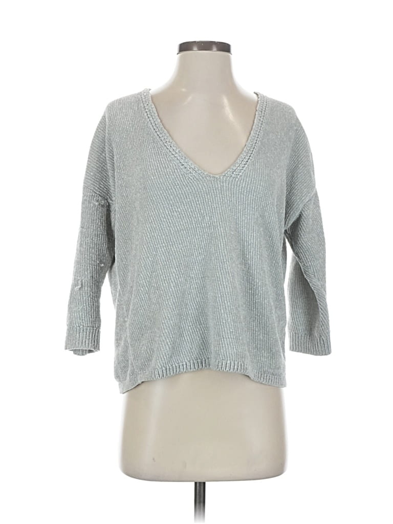 Pre-owned Express Pullover Sweater In Gray