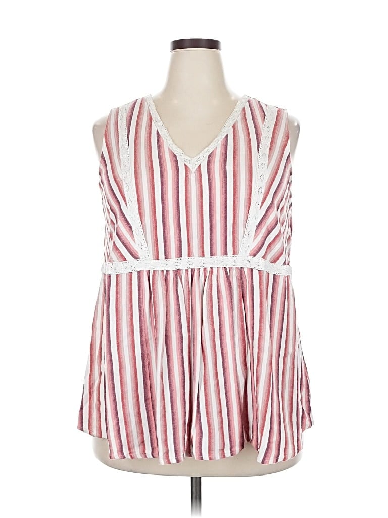 Pre-owned Lane Bryant Sleeveless Blouse In Pink