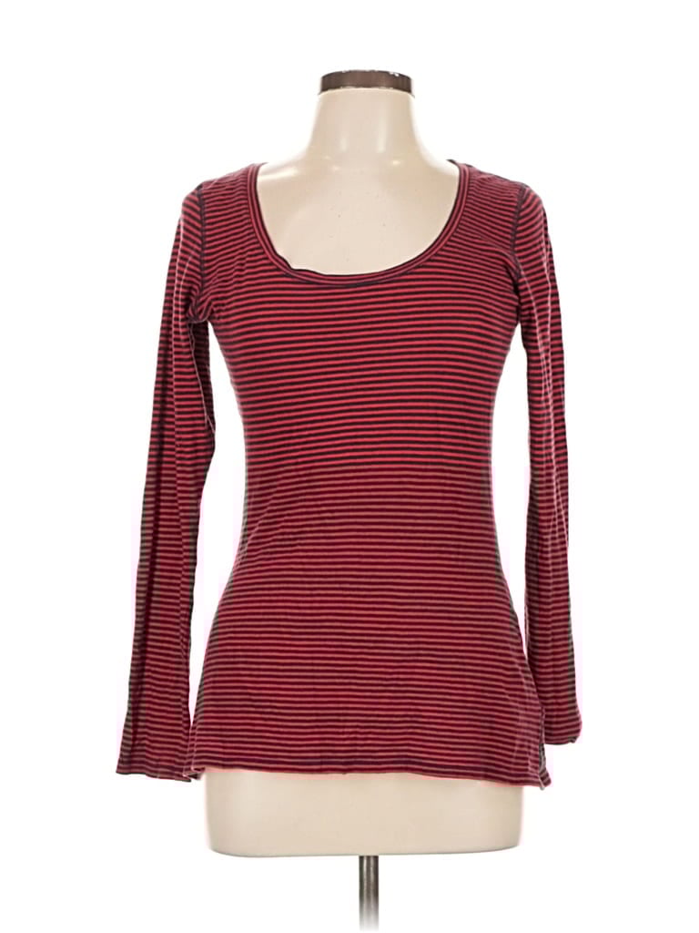 Pre-owned Express 3/4 Sleeve T-shirt In Red