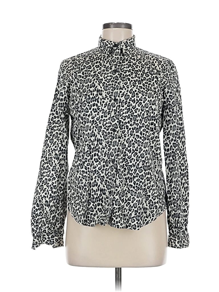 Pre-owned Polo Ralph Lauren Long Sleeve Blouse In Gray