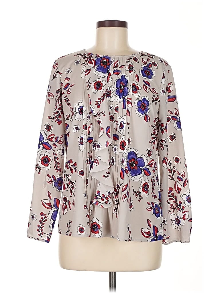 Pre-owned Banana Republic Long Sleeve Blouse In White