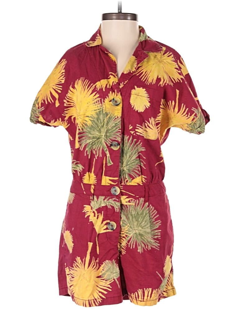 Pre-owned Free People Romper In Burgundy