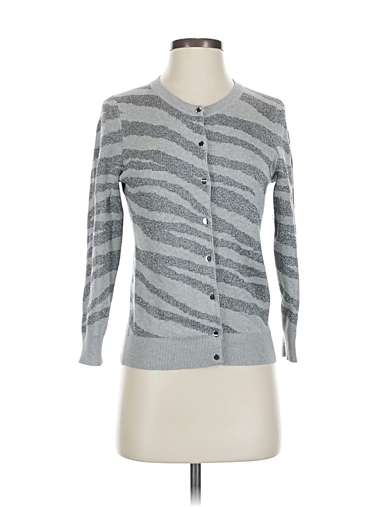 Pre-owned Banana Republic Cardigan Sweater In Silver