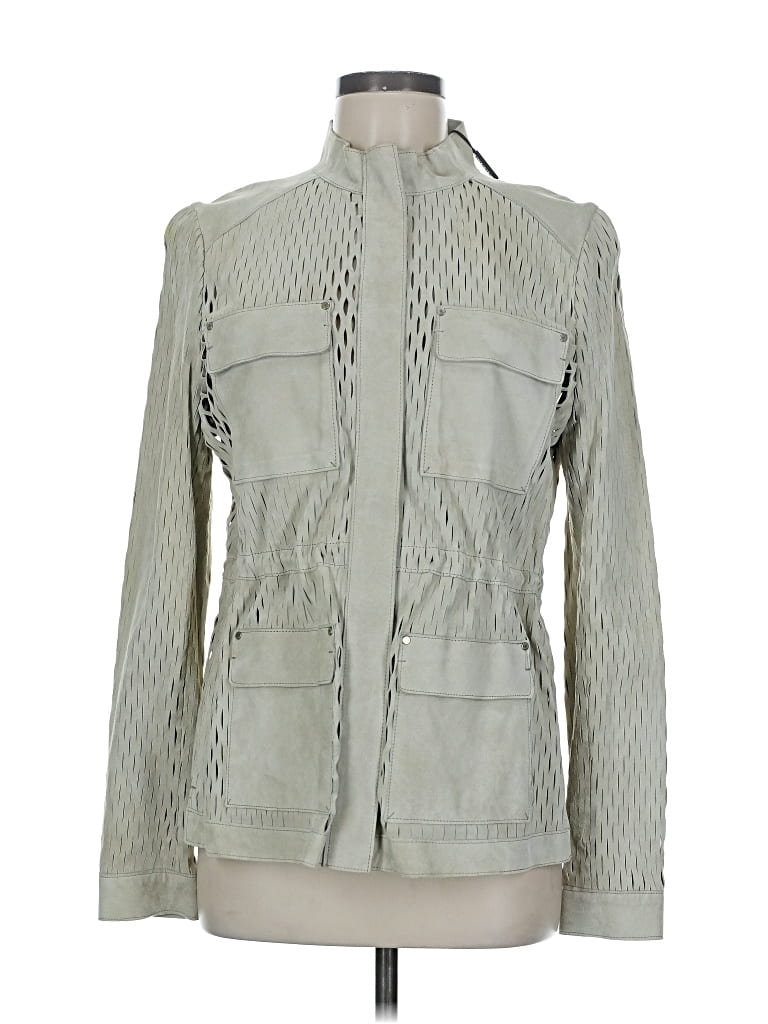 Pre-owned Elie Tahari Leather Jacket In Brown