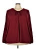 Torrid Burgundy Long Sleeve Blouse Size 5X Plus (5) - photo 1