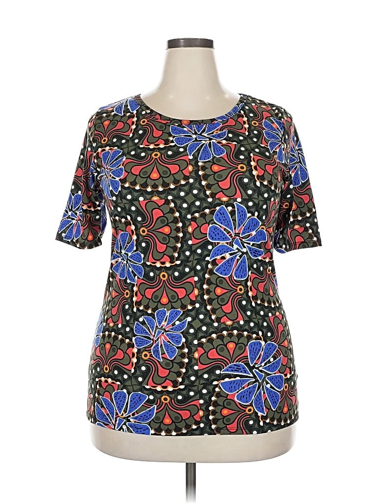 Pre-owned Lularoe Short Sleeve T-shirt In Brown