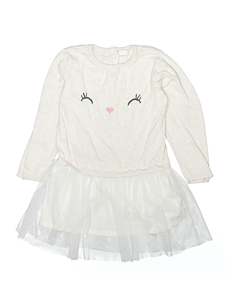 Pre-owned H&m Kids' Dress In White