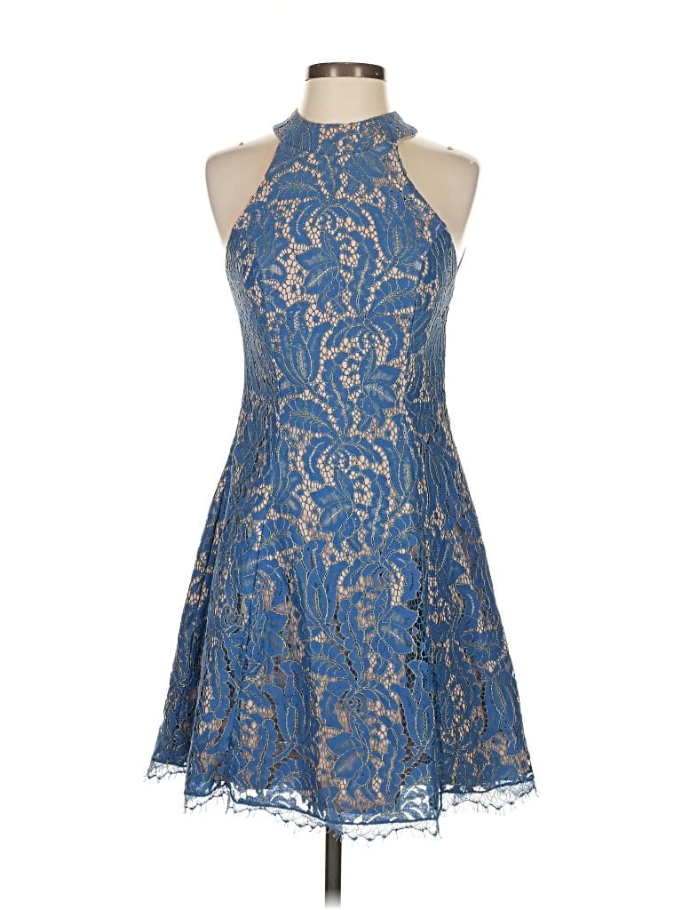 Pre-owned Dress The Population Cocktail Dress In Blue
