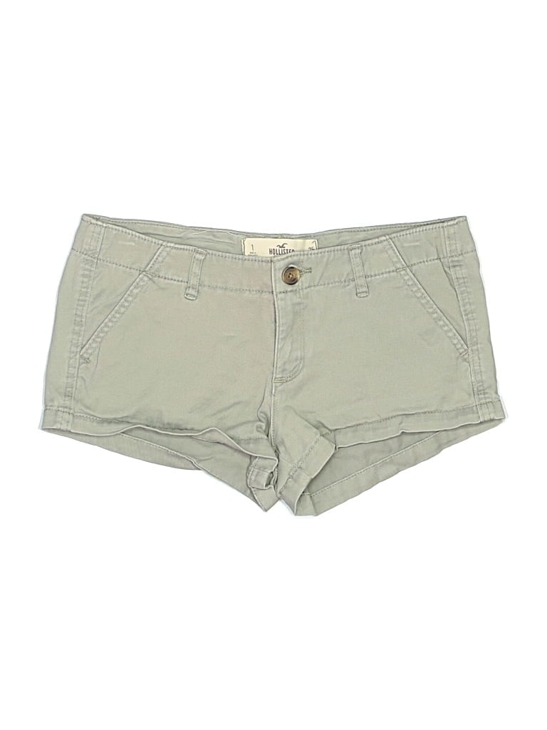 Pre-owned Hollister Khaki Shorts In Green