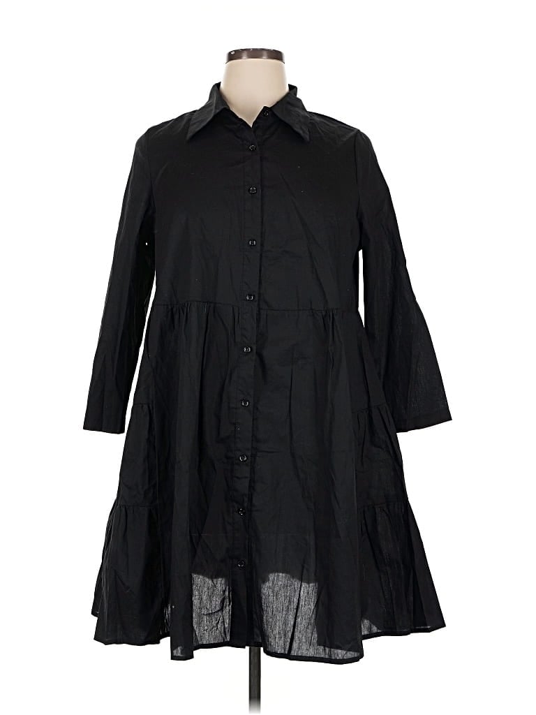 Pre-owned Shein Curve Casual Dress In Black