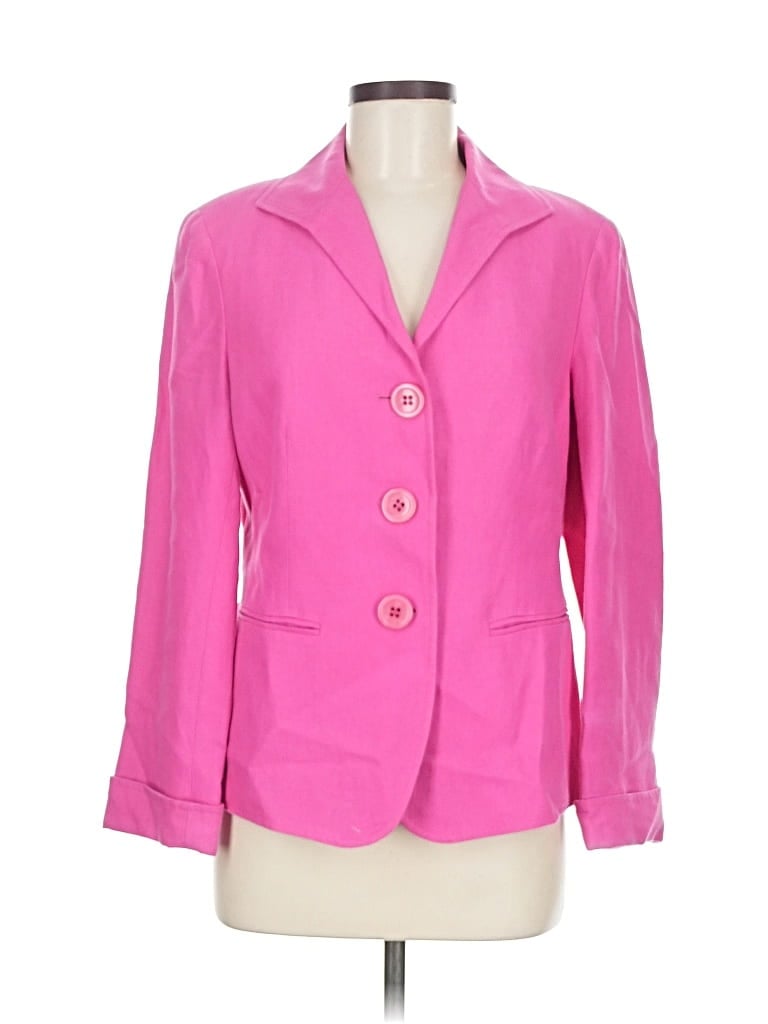 Pre-owned Lafayette 148 Blazer Jacket In Pink