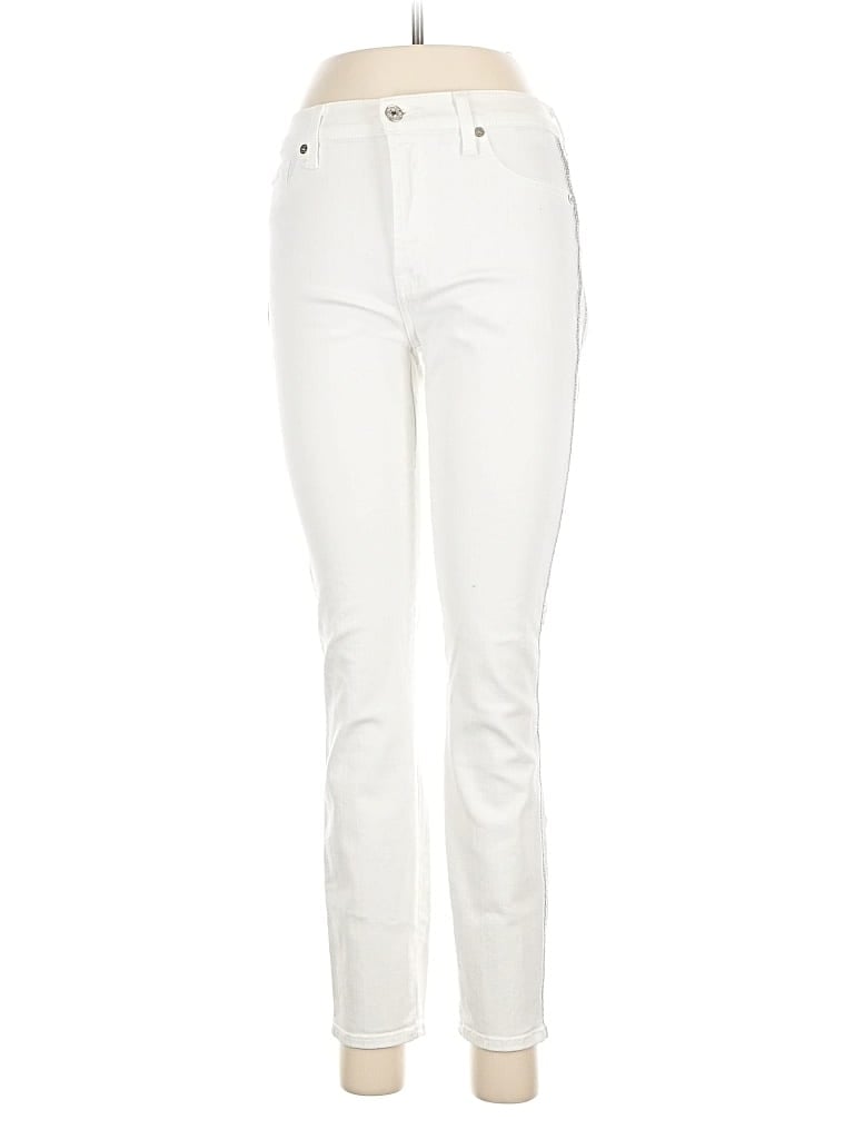 Pre-owned 7 For All Mankind Jeans In White