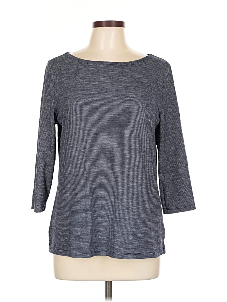 Pre-owned Talbots Outlet 3/4 Sleeve T-shirt In Gray