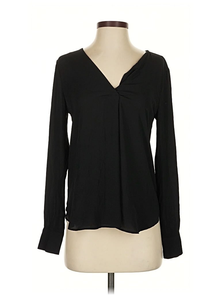 Pre-owned Ann Taylor Long Sleeve Blouse In Black