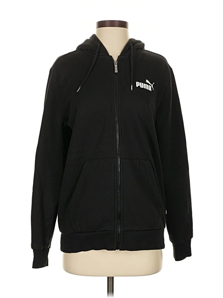 Pre-owned Puma Zip Up Hoodie In Black