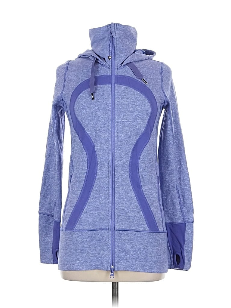 Pre-owned Lululemon Athletica Zip Up Hoodie In Purple