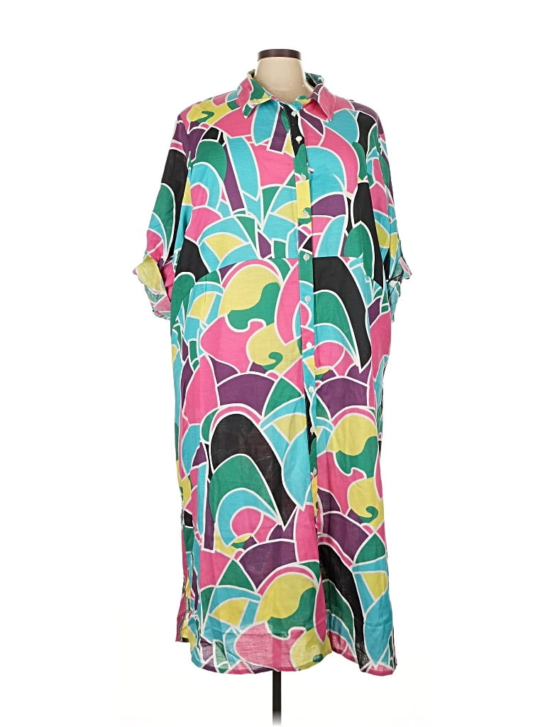 Pre-owned Ashley Stewart Casual Dress In Green