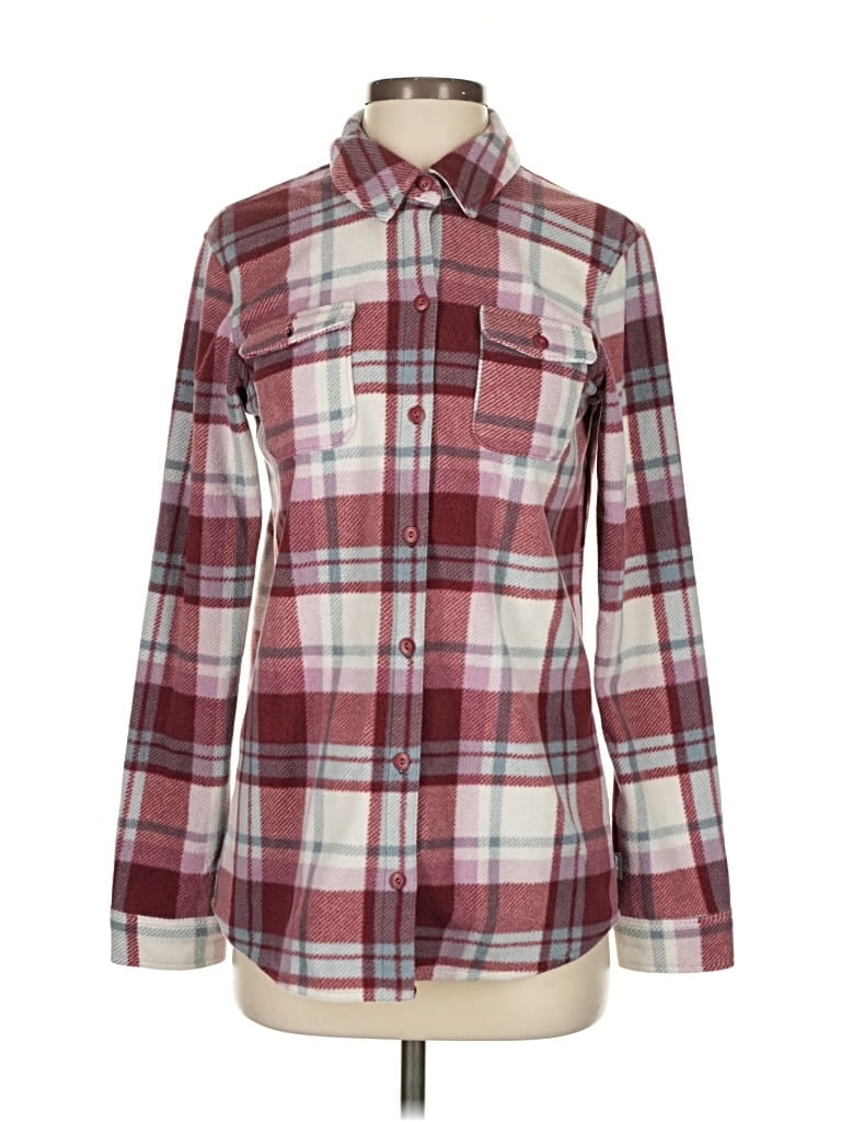 Pre-owned Eddie Bauer Cardigan Sweater In Burgundy