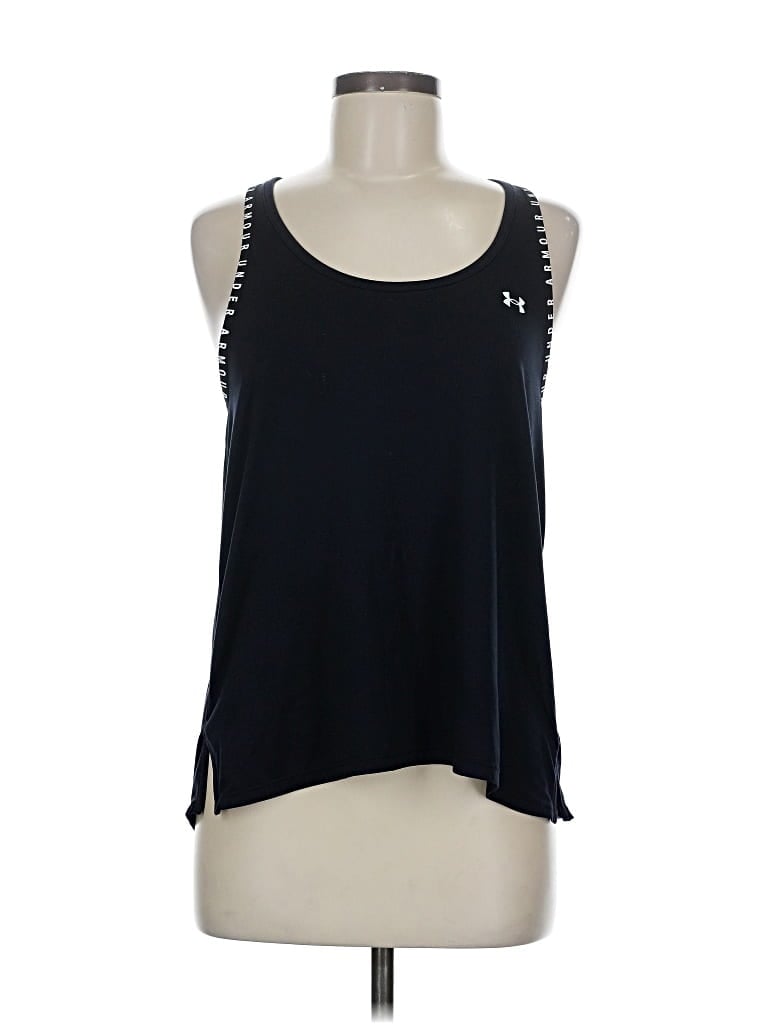 Pre-owned Under Armour Tank Top Black Halter Neckline Tops