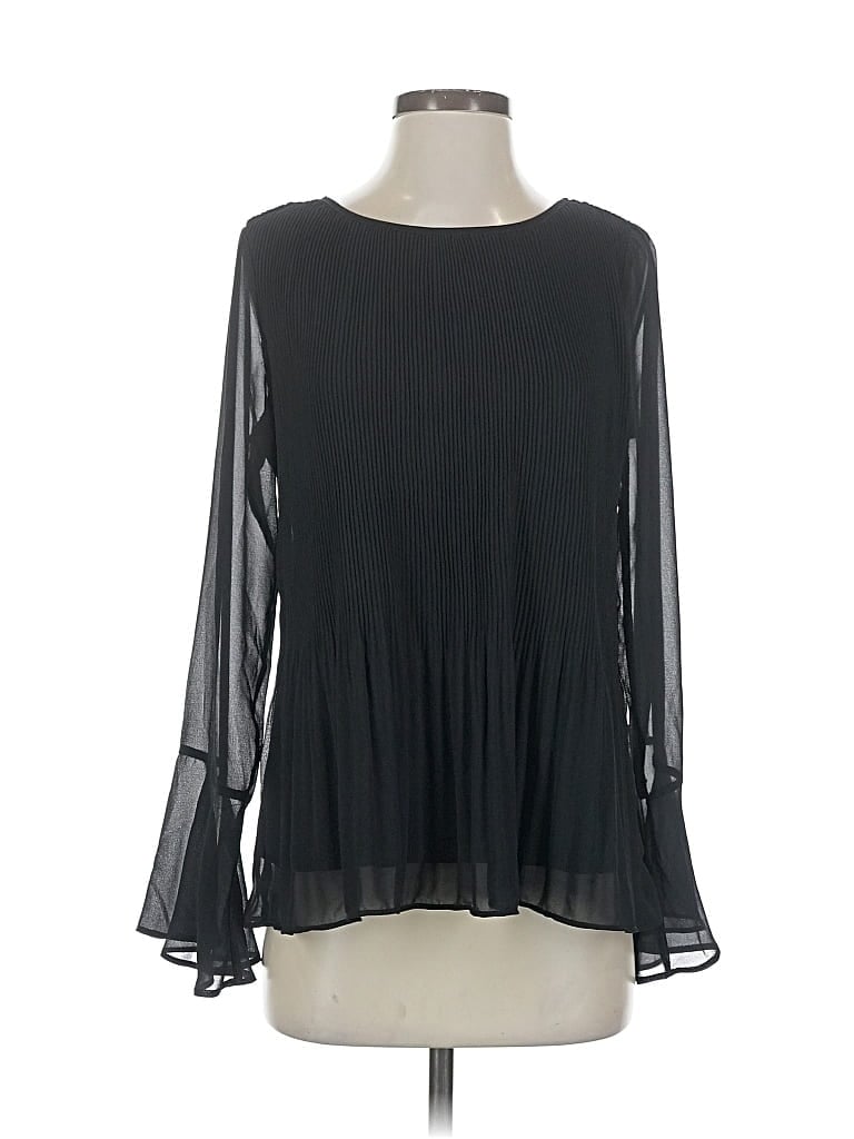 Pre-owned Cato Long Sleeve Blouse In Black