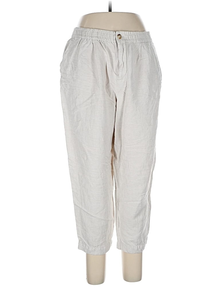 Pre-owned Madewell Linen Pants In Gray