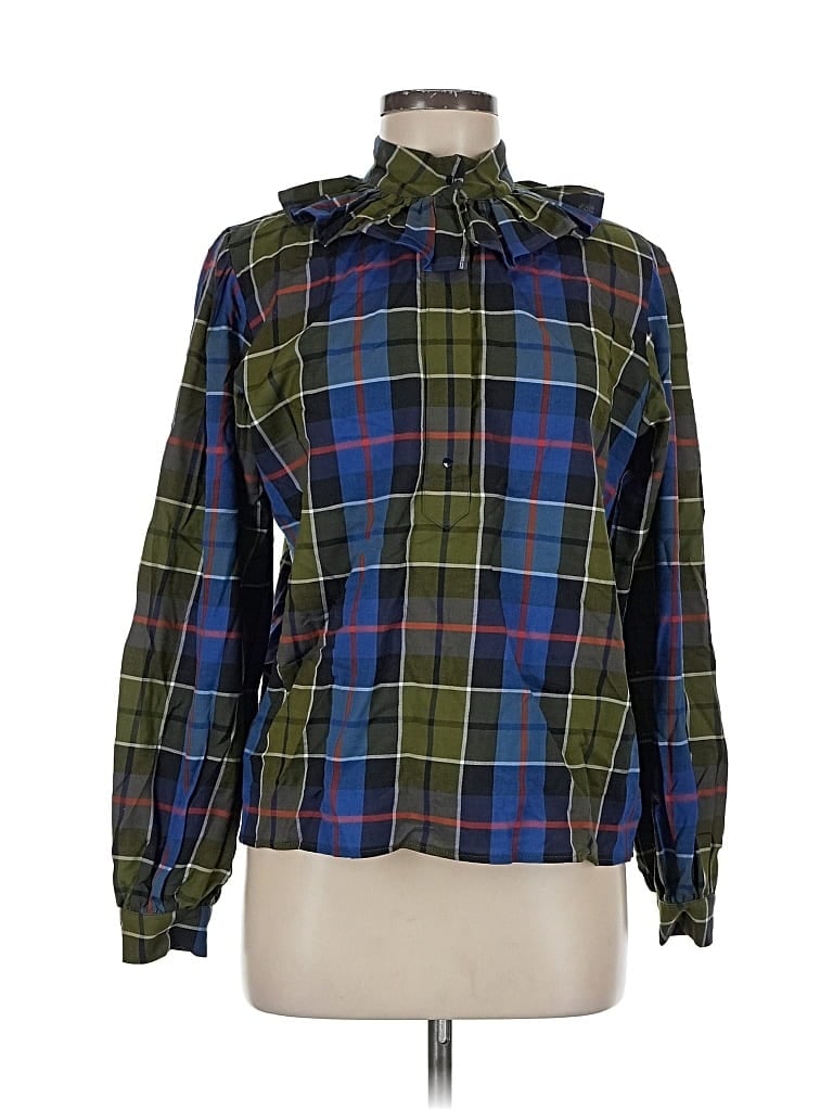 Pre-owned Roseanna Long Sleeve Blouse In Green