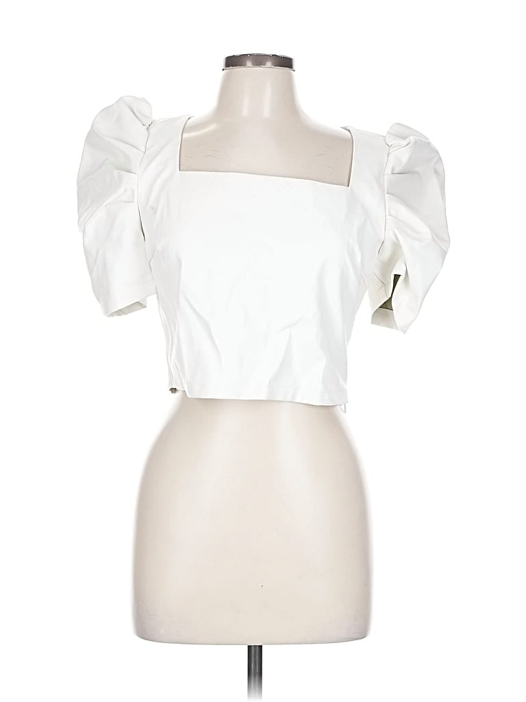Pre-owned Tcec Tank Top White Square Neckline Tops