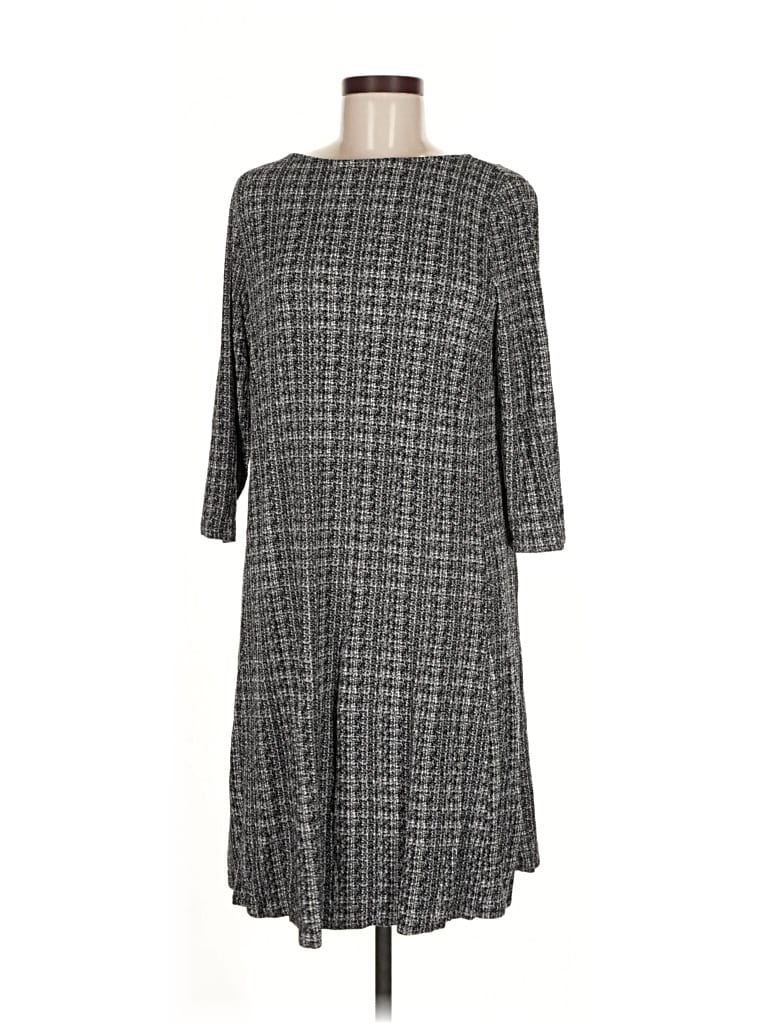 Pre-owned Jjill Casual Dress In Gray
