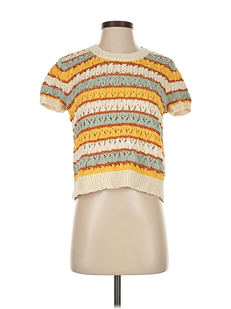 Pre-owned Madewell Cardigan Sweater In Yellow