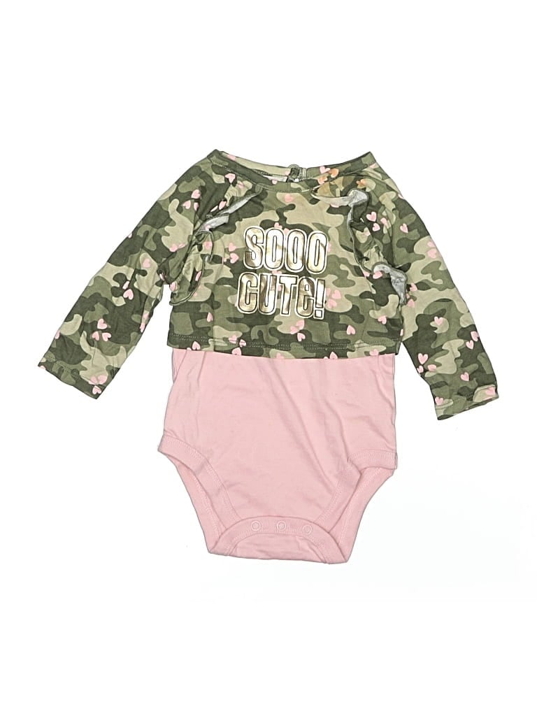 Pre-owned Garanimals Babies' Long Sleeve Onesie In Pink