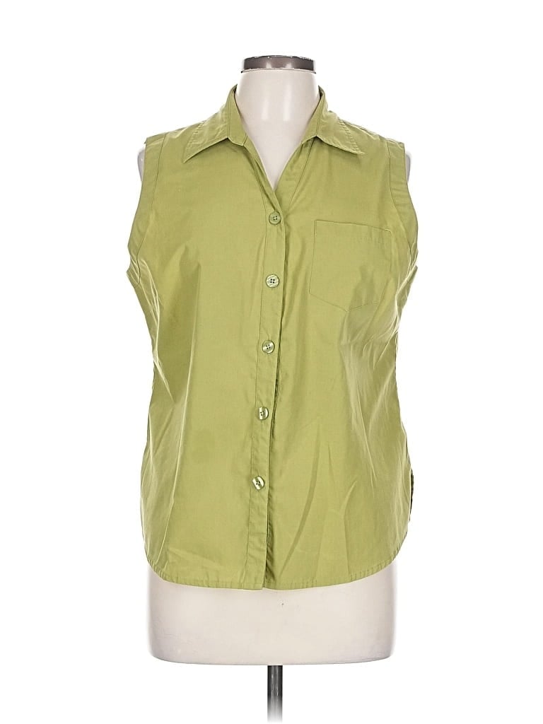 Pre-owned White Stag Sleeveless Blouse In Green