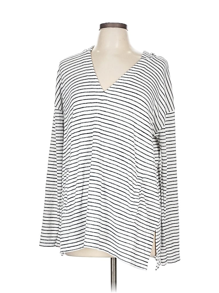 Pre-owned Banana Republic Long Sleeve T-shirt In White