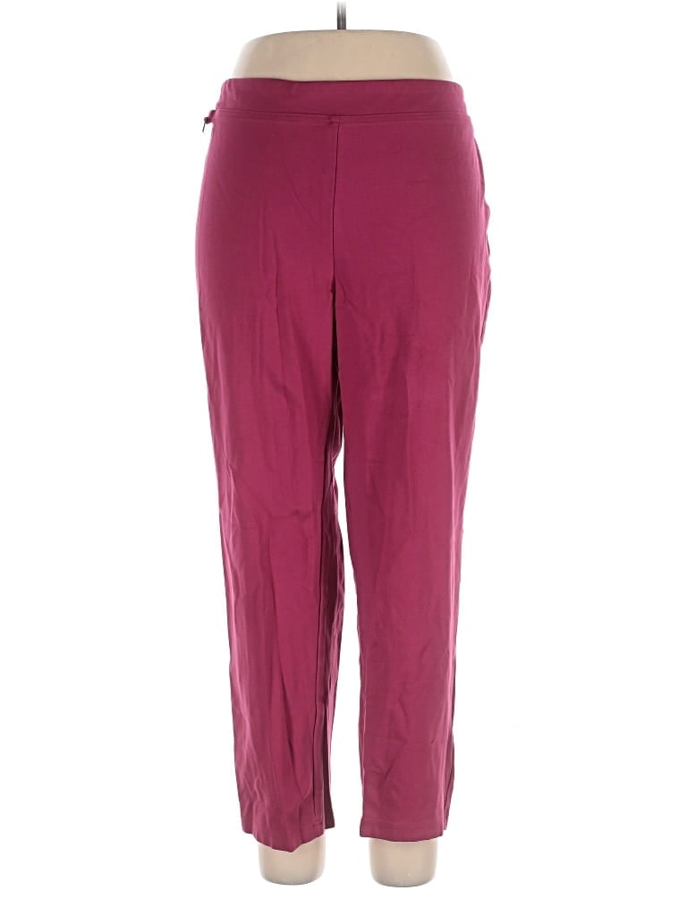 Pre-owned Zac & Rachel Casual Pants In Burgundy