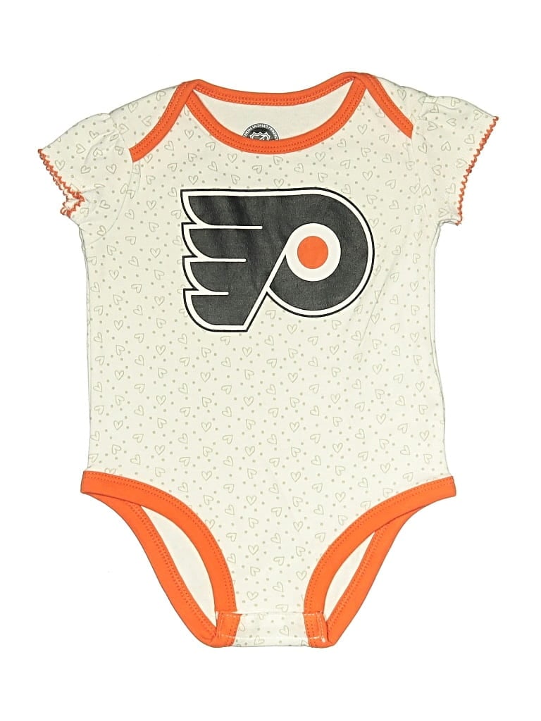 Pre-owned Nhl Kids' Short Sleeve Onesie In White