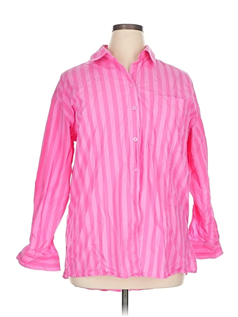 Pre-owned A New Day Long Sleeve Blouse In Pink