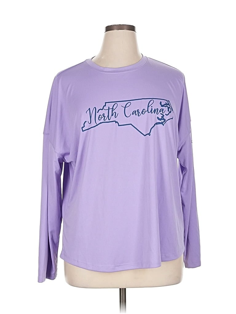 Pre-owned State Of Mine Long Sleeve T-shirt In Purple