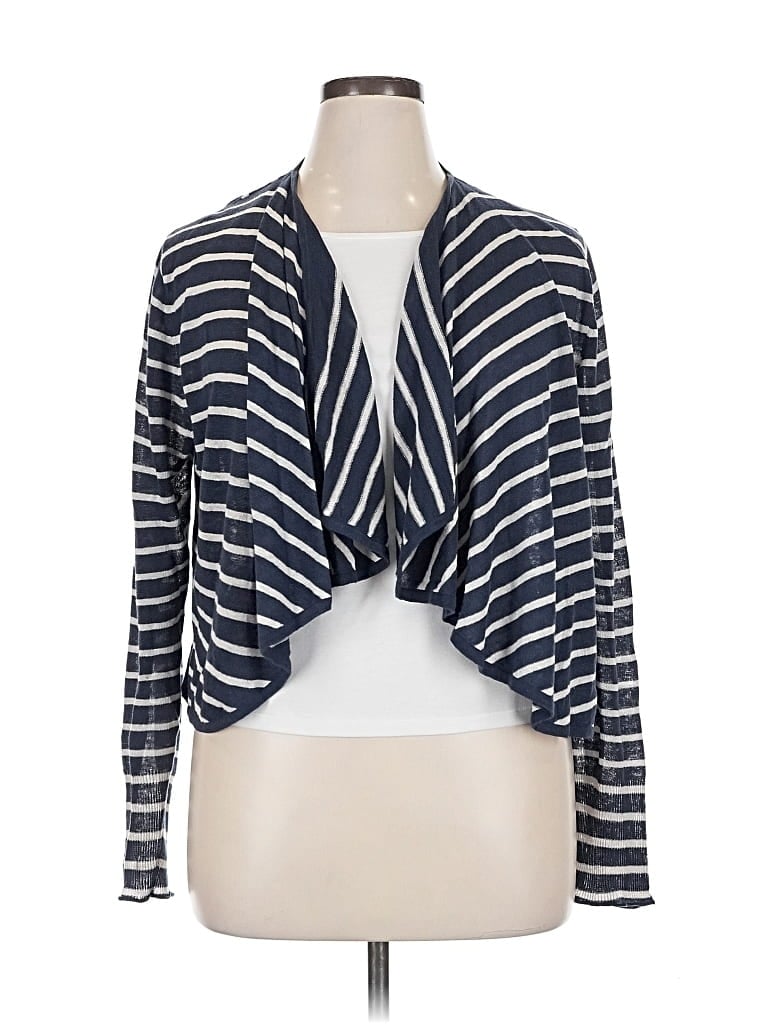 Pre-owned Wrap Cardigan Sweater In Blue